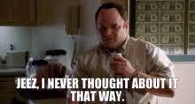 He states it's a genetic abnormality and his backbone is longer than it should be. Shallow Hal Gifs Tenor
