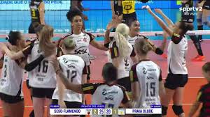 4º set - Praia Clube (1) 20 x 25 (3) Sesc-Flamengo: Flamengo vence a partida