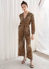 Long Sleeve Leopard Print Jumpsuit Leopard Print Jumpsuit Jumpsuit Printed Jumpsuit