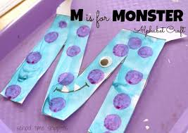 Letter M Monster Craft Letter A Crafts Letter M Crafts Alphabet Crafts