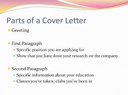 Here'ssome basic guidelines on the first paragraph of a cover letter. Creating A Resume Cover Letter Ppt Download