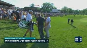 Jon rahm reacts as he walks off the 18th green after completing his third round of the memorial tournament at muirfield village golf club in dublin, ohio, saturday i'm very disappointed in having to withdraw from the memorial tournament. Pga Tour 2021 Leaderboard Memorial Tournament Jon Rahm Covid 19 Withdrawal Patrick Cantlay Wins At Muirfield Beats Collin Morikawa