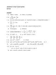 Maybe you would like to learn more about one of these? Answers To Past Year Papers Ode Rates Calculus