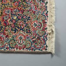 Burgundy floral kirman area rug. Square Kirman Style Floral Wool Rug By Karastan Style 742 20th Century At 1stdibs