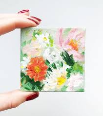 New Release Mini Florals Katie Jobling Katie Jobling Mini Oil Painting Mini Paintings