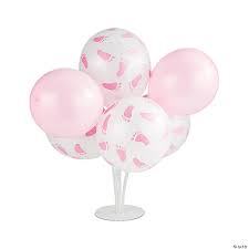 Pink Baby Shower Latex Balloon Bouquet Centerpieces 53 Pc Oriental Trading