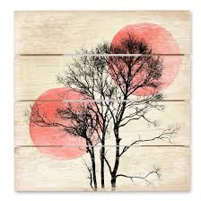 Sea turtle trio wall decor. Wooden Wall Art Schmucker Sun Moon Behind Tree Wall Art Com