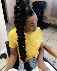 Birthday Hairstyles With Weave Braids Pinterest Wav Ee Braided Ponytail Hairstyles Ponytail Styles High Ponytail Hairstyles