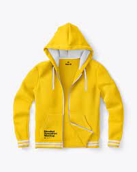 Download Zip Hoodie Mockup Flat Front View In Apparel Mockups On Yellow Images Object Mockups