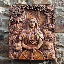 Carved Wood Berserker Bear Wooden Viking Wall Hanging Home Decor Sons Of Vikings Viking Decor Viking Art Norse Runes