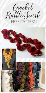 For those who are into us crochet when you see treble, convert to double crochet materials 6 or 6.5 crochet hook or bigger. Ruffle Scarf Crochet Pattern