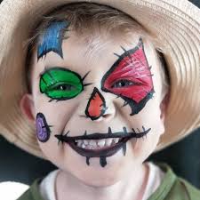 Einfache Halloween Schminkideen Fur Kinder Kids Make Up 2020 Maskerix De Halloween Schminken Kinder Vogelscheuche Halloween Schminkideen