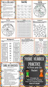 Prime Number Practice A Print And Go Worksheet Packet Includes Poster What Number Am I Cross Out Factor Middle School Math Math Strategies Guided Math