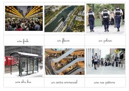 La Ville Cartes De Nomenclature Sur Le Theme De La Ville Embouteillage Carrefour Parc Immeuble Gratte Ci Nomenclature Rue Pietonne Centre Commercial