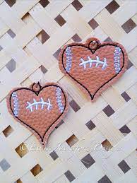 Ith Football Heart Earrings Embroidery Design Etsy Embroidery Designs Embroidery Embroidery Craft
