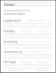 Important Events Handwriting Worksheet Student Handouts Handwriting Sheets Handwriting Worksheets 1st Grade Writing Worksheets