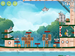 With the next yellow bird, break the large top plank, causing the tire to fall onto the. Angry Birds Rio Blossom River Level 20 Angrybirdsnest