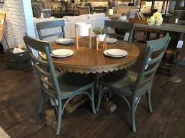Classic farmhouse elegance with a stepped base and your choice of finish, the four hands magnolia round dining table is available in your choice of dark oak stain or a raw, whitewash finish that creates the illusion of solid, sculpted marble. Magnolia Home Top Tier Round Dining Table By Joanna Gaines In 2021 Round Dining Table Dining Table Dining Room Table Makeover