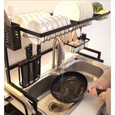 Tempat kopi dan rak bumbu dapur susun terbuka sederhana. Beli Rak Piring Wastafel 2 Susun Anti Karat Rak Dapur Serbaguna 85cm Dengan Harga Murah Di Lapak Fizi Fizi Jakart Kitchen Dishes Dish Racks Kitchen Dish Rack