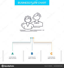 Student Employee Group Couple Team Business Flow Chart