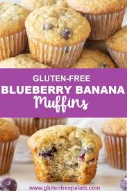 Easy Gluten Free Blueberry Banana Muffins Banana Blueberry Muffins Banana Muffins Gluten Free Banana Muffins