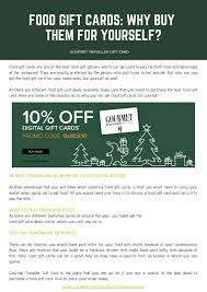 They are mainly preferred by the person who just loves to eat outside. Food Gift Cards Why Buy Them For Yourself By Gourmet Traveller Gift Card Issuu