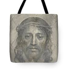 The Sudarium of Saint Veronica Bath Towel by Claude Mellan