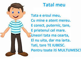 Poezie Tatal Meu Kids Poems Kids And Parenting Activities For Kids