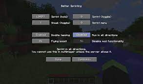 When i try to disable it is red and i cant click on it. Better Sprinting Mod For Minecraft 1 17 Minecraft Dl
