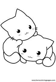 Innovation Design Cute Cat Coloring Pages To Print Halloween Printable Friends Cat Coloring Page Anime Kitten Cat Printable