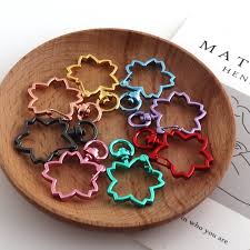 Flowers Shape Swivel Snap Hook Key Chain Lobster Swivel Clasps Clips Bag  Key Ring Hook Findings Keychain 6pcs