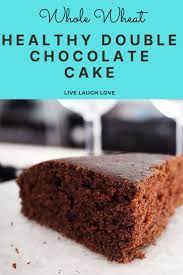 Healthy Double Chocolate Cake Whole Wheat Baking Double Chocolate Cake Chocolate Cake Healthy Cake Recipes