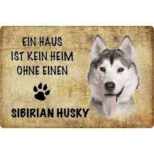 Besonders kinder sind begeistert, wenn sie bei der fütterung unserer husky´s dabei sein, und mit ihnen herumtollen dürfen. Schild Spruch Haus Kein Heim Ohne Sibirian Husky Hund 20 X 30 Cm 7 99