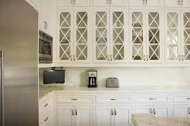 Glass Front X Panel Kitchen Cabinets Transitional Kitchen Upper Kitchen Cabinets Kitchen Cabinet Design Beadboard Kitchen