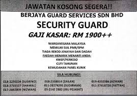 Syarikat mdee prima sdn bhd jawatan kosong : Berjaya Guard Services Sdn Bhd