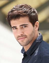 A pop of dark blue hair color on a short haircut is a colorful contrast to a dark mustache and medium light skin tone. Male Hair Style With Short Hair Novocom Top