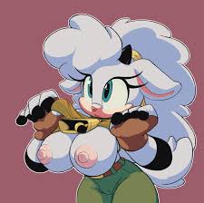234735 - suggestive, artist:fourpundo, lanolin the sheep (sonic), bovid,  caprine, domestic sheep, fictional species, mammal, mobian, sheep, anthro,  idw, idw sonic the hedgehog, sega, sonic the hedgehog (series), areola, big  breasts, bottomwear,