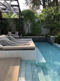 I Like The Idea Of Making A Cabana Bed Like Our Hotel In Thailand Backyard Pool Swimming Pools Backyard Backyard Pool Designs