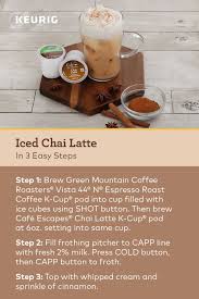 Divide that between the two drink containers full of ice. Iced Chai Tea Latte
