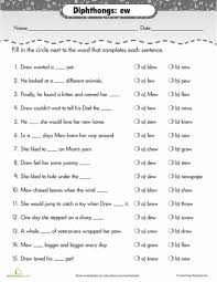 Practice Reading Vowel Diphthongs Ew Phonics Reading Diphthongs Vowel Diphthongs