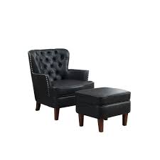 Browse other items in the accent chairs and ottomans sb collection from wayside furniture in the akron, cleveland, canton, medina, youngstown, ohio area. Nathaniel Home Bentley Black Pu Accent Chair W Storage Ottoman 92005bd 79bk The Home Depot
