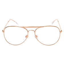 Made from premium materials, with adjustable nose pads, this pair of eyeglasses is designed with a chic aviator shape for added contemporary style. Rose Gold Aviator Clear Lens Frames Claire S Us