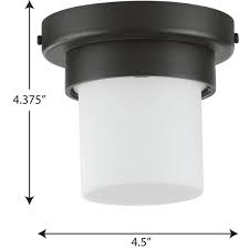 The white shade is accented by chrome canopy to create a modern silhouette. Z 1060 Collection Black One Light Led Outdoor Flush Mount P550071 031 30 Progress Lighting