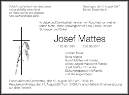 Insisting on his right to make up. Traueranzeigen Von Josef Mattes Schwaebische De Trauerportal