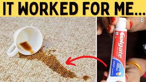 The results of the methods may vary depending on the type of carpet that you have as well as the kind of coffee stain. Remove Old Coffee Stains From Wool Carpet Using Vinegar Dish Soap And Toothpaste Youtube