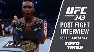 Начало прямого эфира 13 июня в 01:00 по мск. Ufc 243 Israel Adesanya I M Going To Do This My Way Or No Way Youtube