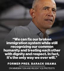 We miss having a President who saw immigrants as people and due process as  a key element of the rule of law in our country. #ResistTrump