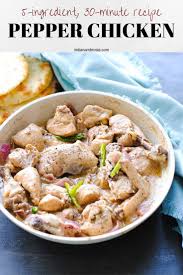 Five Ingredient Pepper Chicken Recipe Indian Dinner Recipes Stuffed Peppers Indian Food Recipes