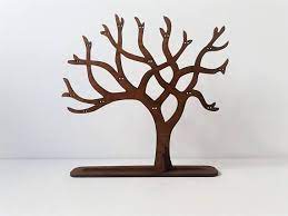 Earring Tree Earring Holder Jewelry Tree Stand Wooden Etsy Jewelry Tree Jewelry Tree Stand Earring Tree