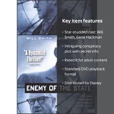 Anderson, Enemy of the State DVD, Rated R, high-stakes thriller -  Walmart.com